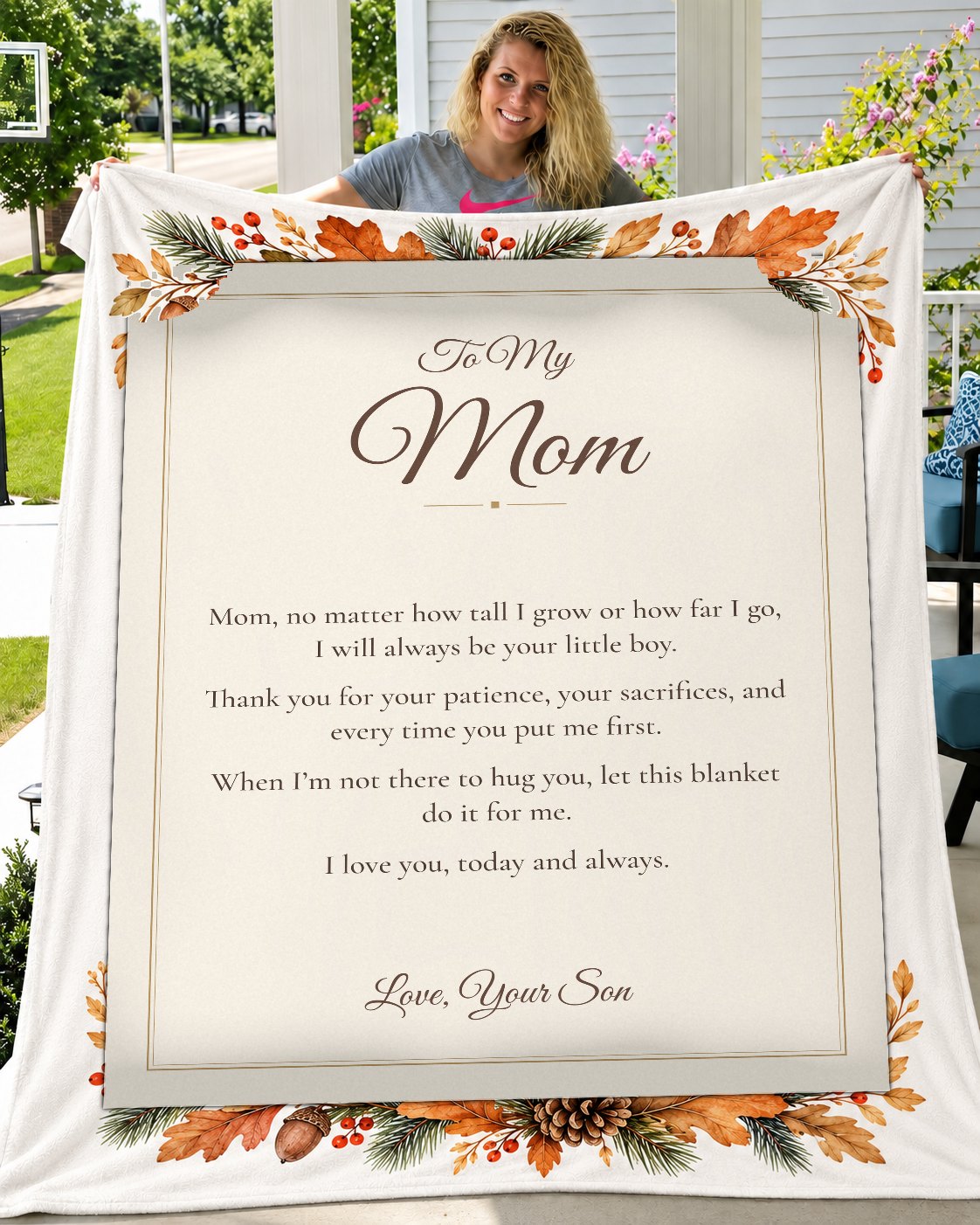 BL-013 porch lifestyle mockup – held blanket
