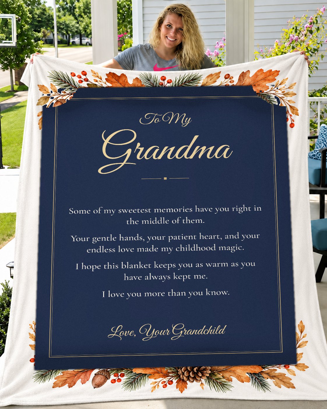 BL-030 porch lifestyle mockup – held blanket