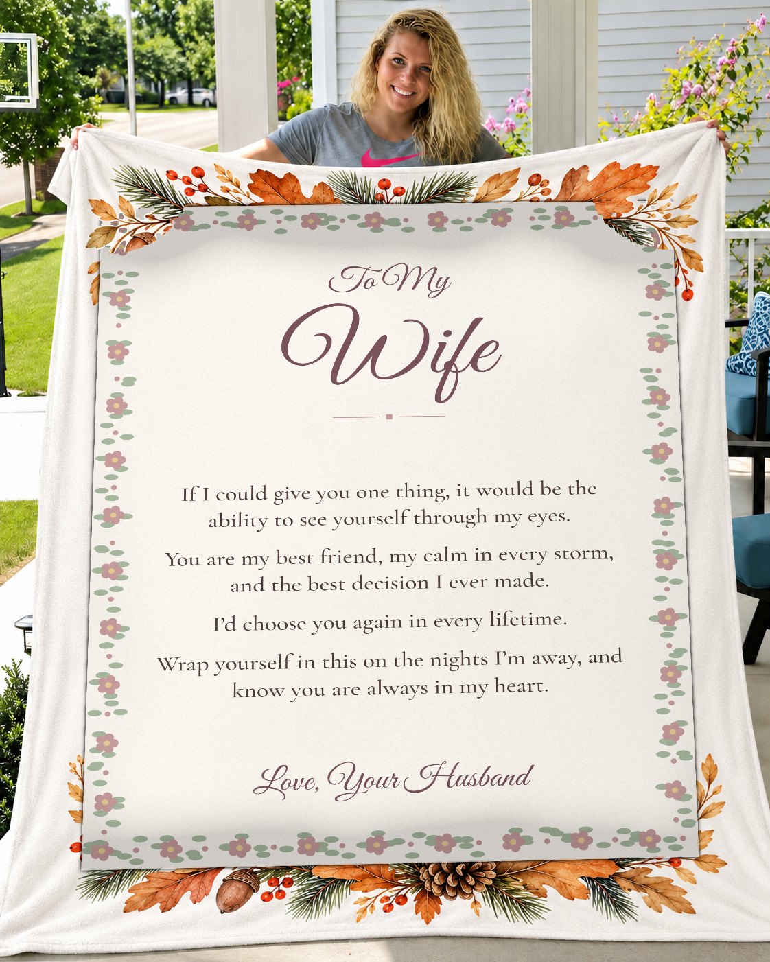BL-043 porch lifestyle mockup – held blanket
