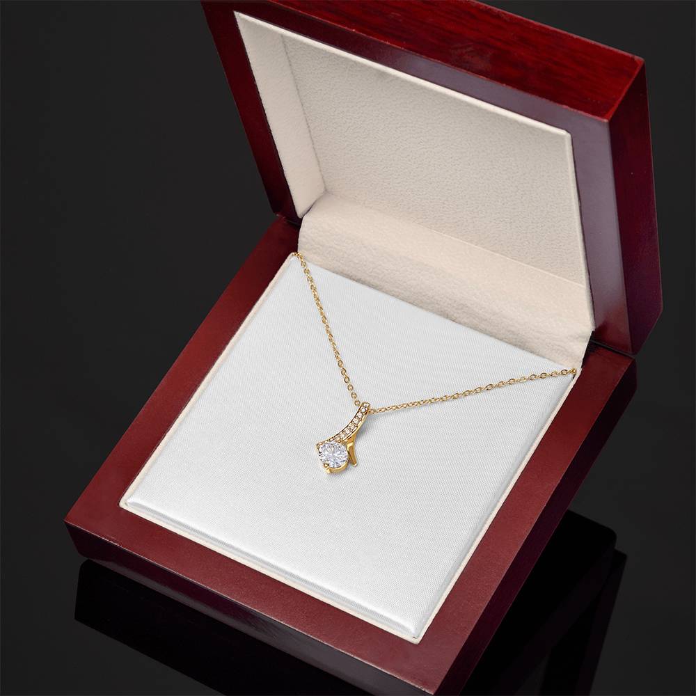 Dear Mom - The Thread Between Our Hearts - Alluring Beauty Message Card Necklace