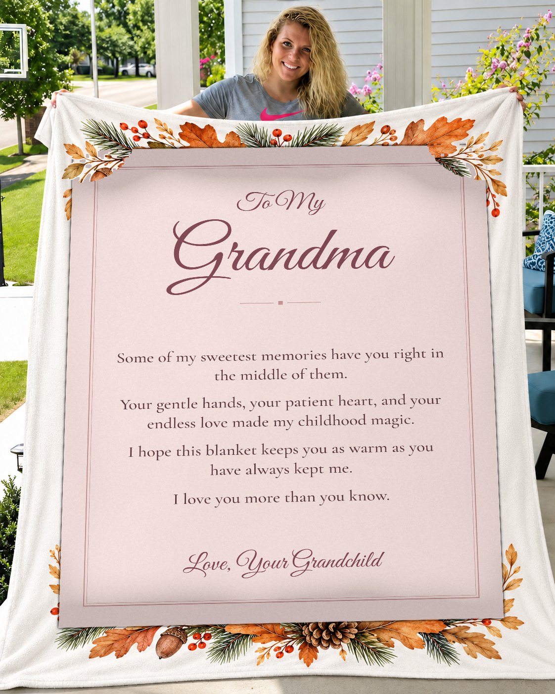 BL-028 porch lifestyle mockup – held blanket