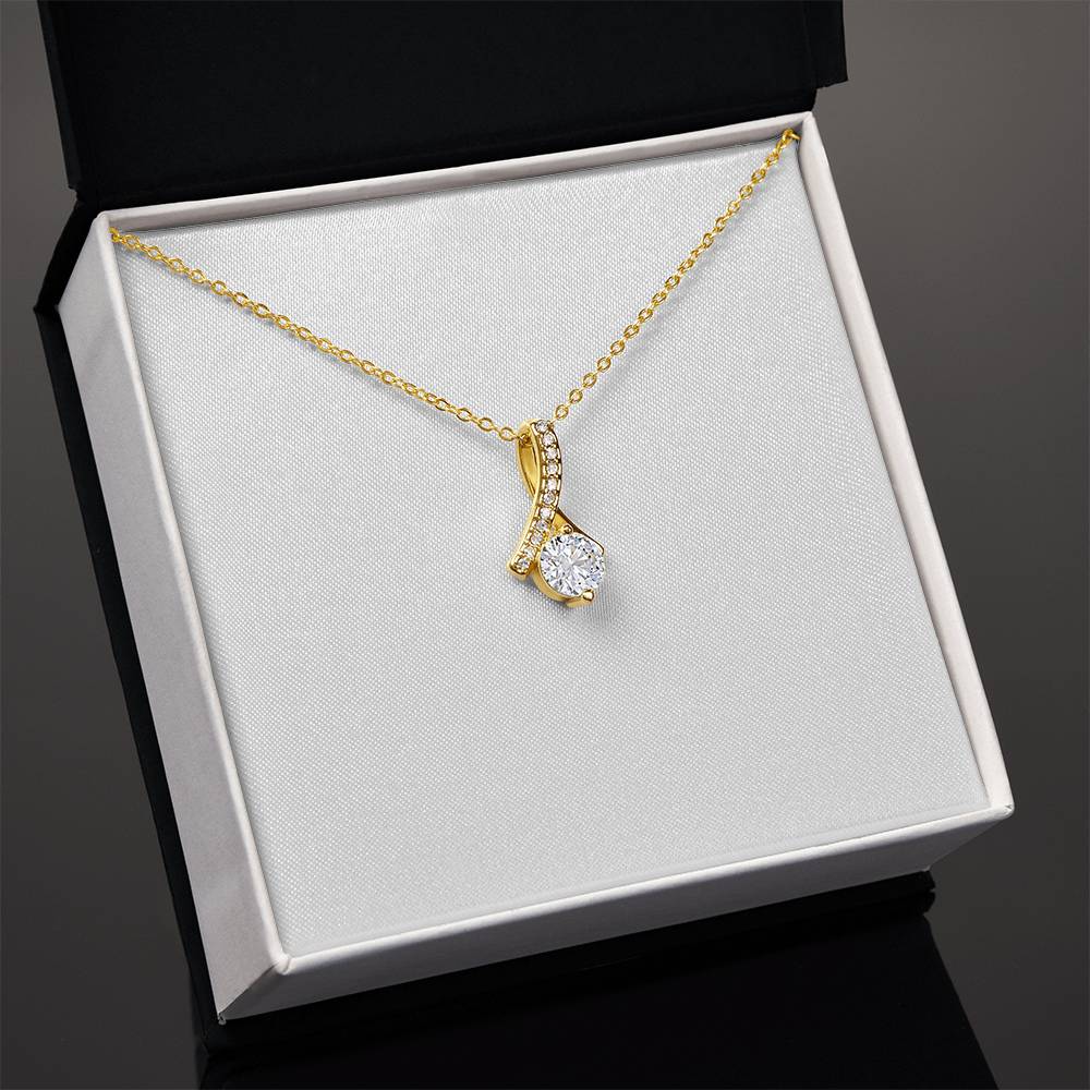 Dear Mom - The Thread Between Our Hearts - Alluring Beauty Message Card Necklace