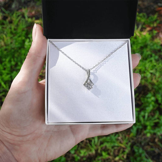 Dear Mom - The Thread Between Our Hearts - Alluring Beauty Message Card Necklace
