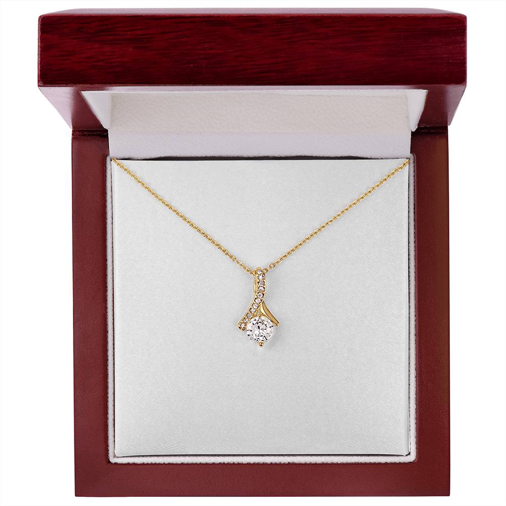 Dear Mom - The Thread Between Our Hearts - Alluring Beauty Message Card Necklace