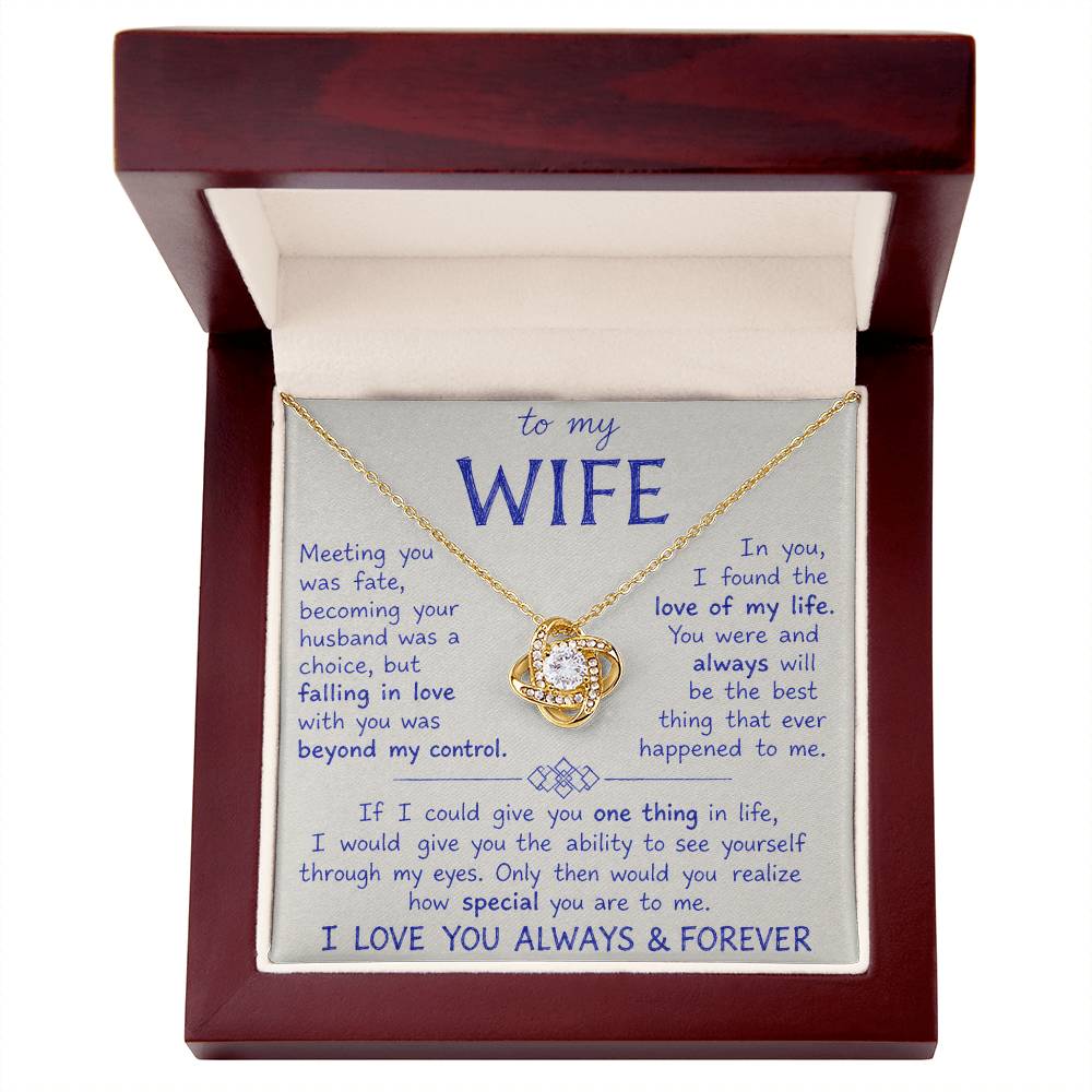 Love Knot Necklace luxury box with LED spotlight